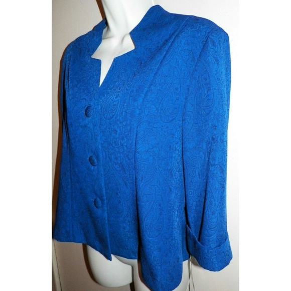 Women's 12P Jacket 10P Skirt Suit Blue CB Collecti - Picture 2 of 8
